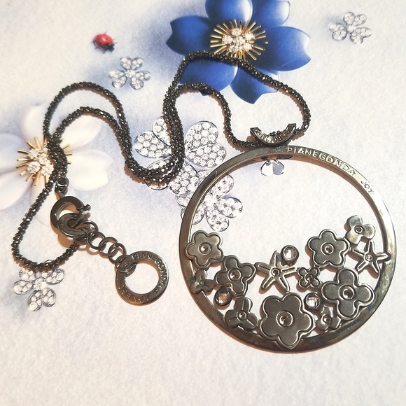 NEW PIANEGONDA Celebrate Life Joy Sterling Hematite Necklace - Picture 8 of 8